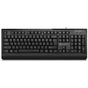 DeLUX USB Computer Desktop Notebook Home Office Game Waterproof Keyboard