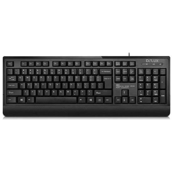 DeLUX USB Computer Desktop Notebook Home Office Game Waterproof Keyboard