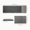ZYY Portable Wireless 3 Fold Keyboard with Touchpad