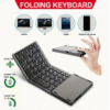 ZYY Portable Wireless 3 Fold Keyboard with Touchpad