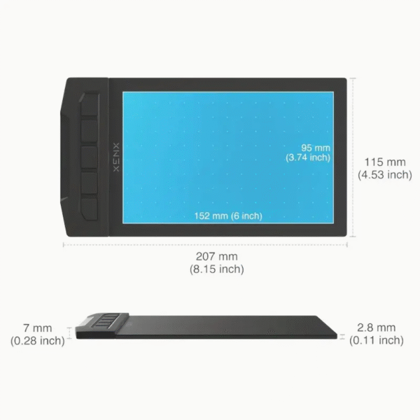 XENX 8192 Level Drawing Tablet with Battery Free Pen